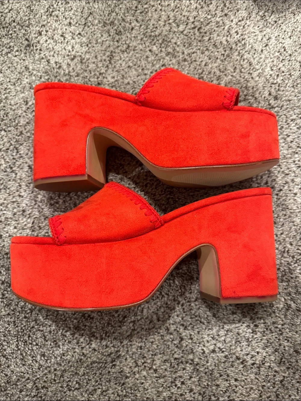 Nine West red suede